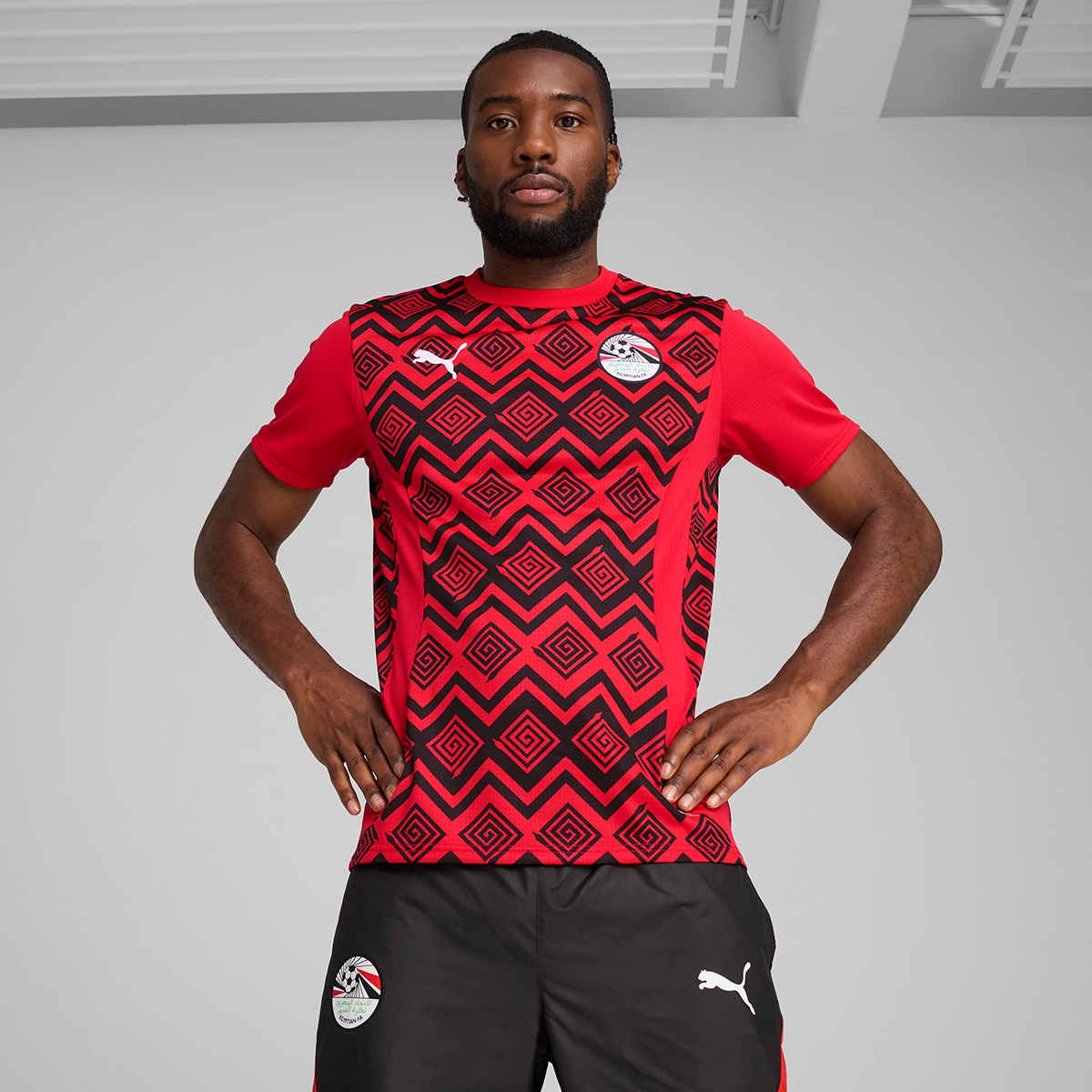 T-shirt de Treino de Homem Egito 2024-2025 Vermelho-1