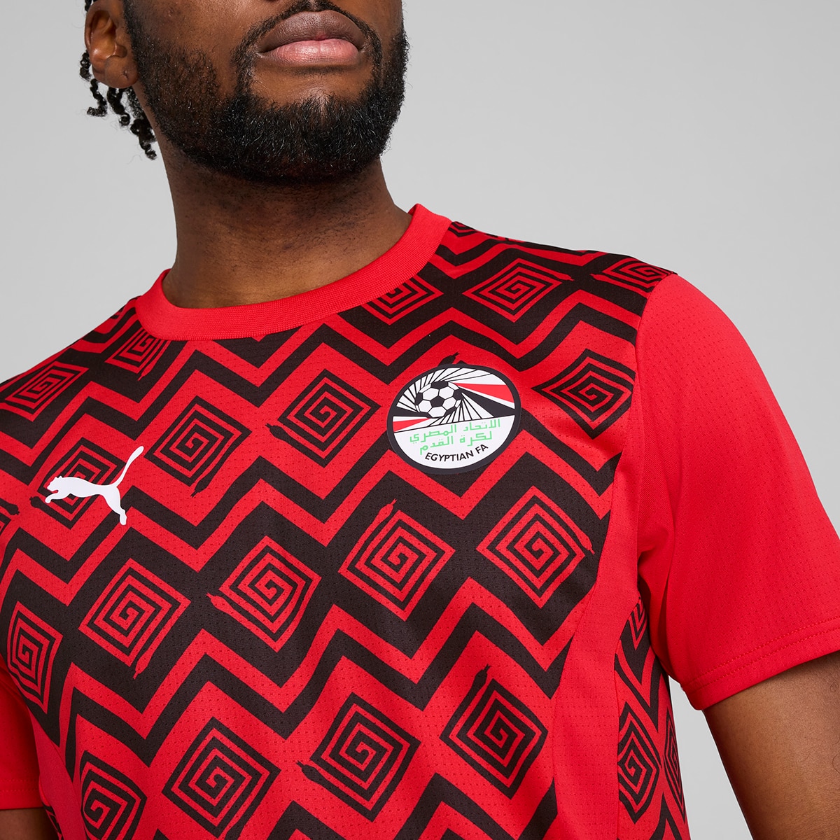 T-shirt de Treino de Homem Egito 2024-2025 Vermelho-3
