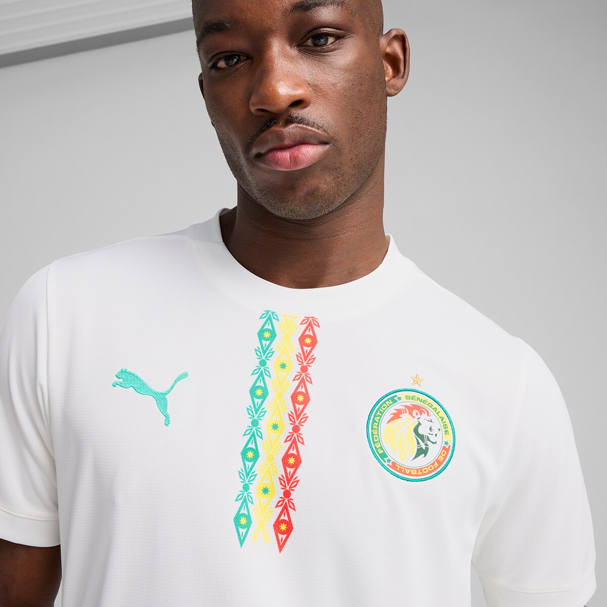 T-shirt de Homem 1.º Equipamento Senegal FSF 2024-2025 Branco-2