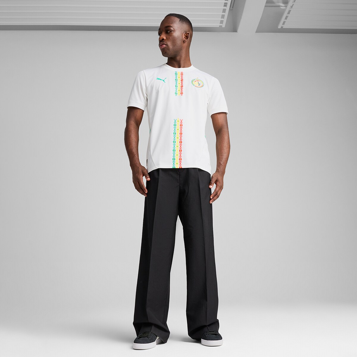 T-shirt de Homem 1.º Equipamento Senegal FSF 2024-2025 Branco-4