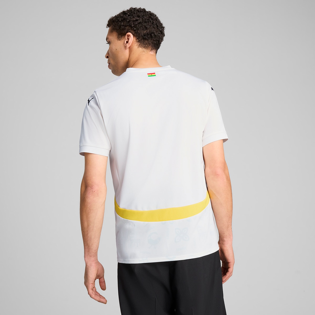 T-shirt de Homem 1.º Equipamento Ghana 2024-2025 Réplica Branco-2