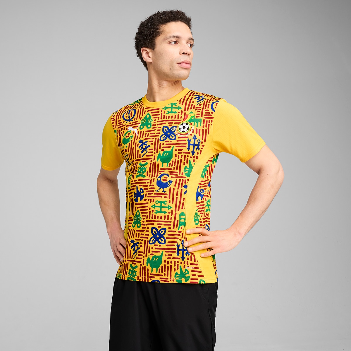 T-shirt de Treino de Homem Ghana 2024-2025 Amarelo-1