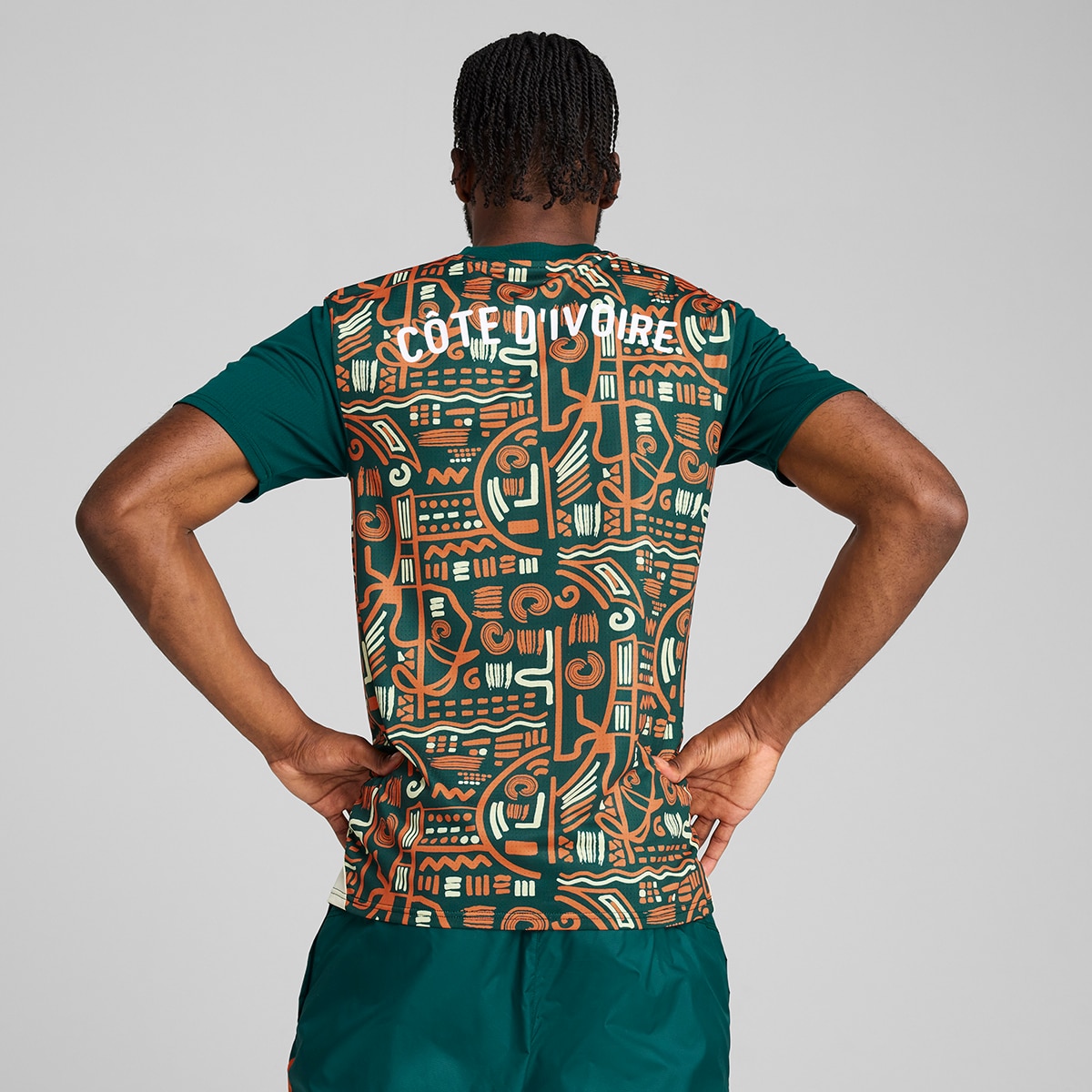 T-shirt de Treino de Homem Costa do Marfim 2024-2025 Laranja-2