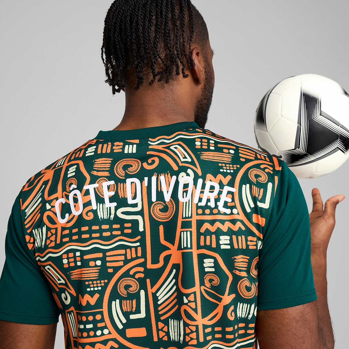 T-shirt de Treino de Homem Costa do Marfim 2024-2025 Laranja-3