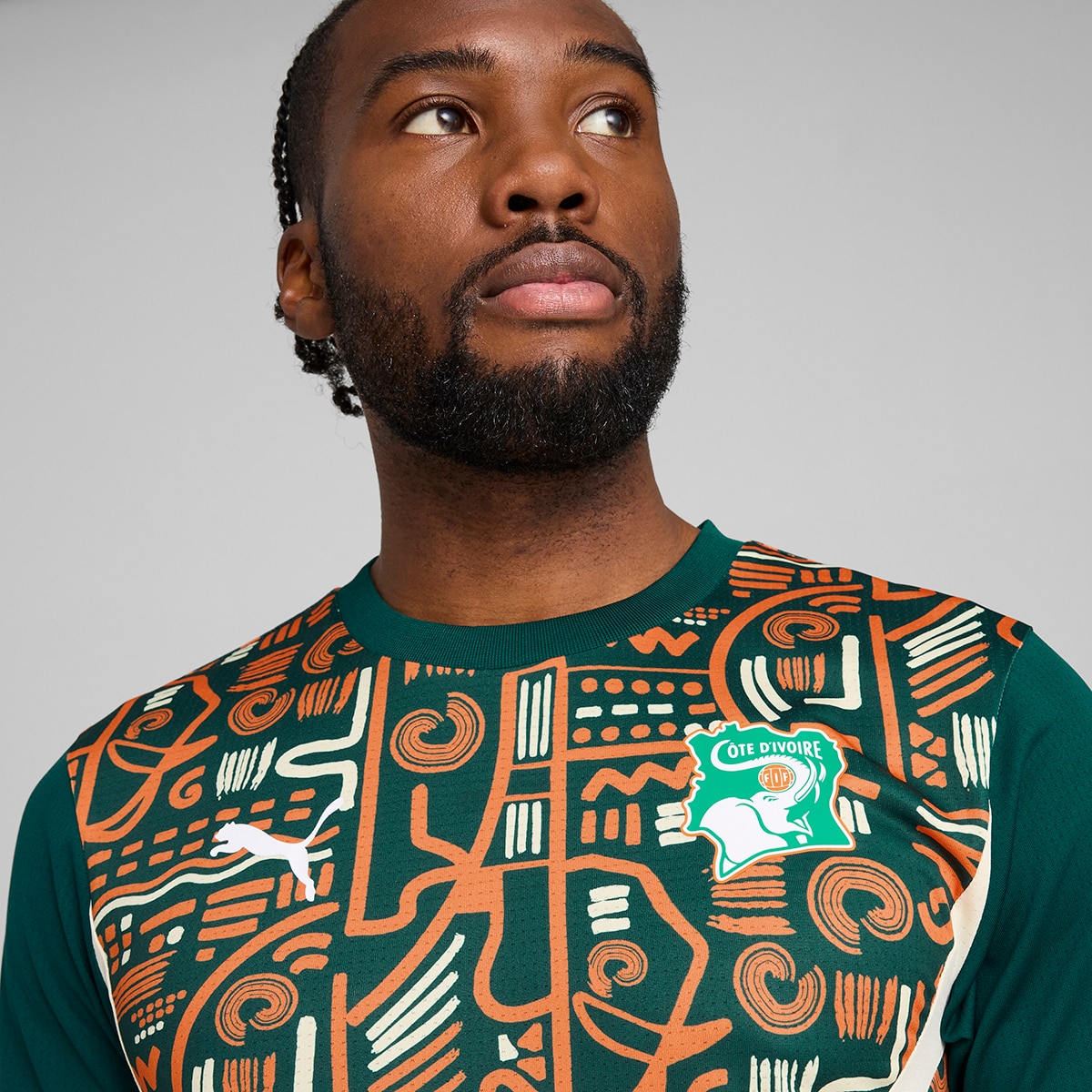 T-shirt de Treino de Homem Costa do Marfim 2024-2025 Laranja-4