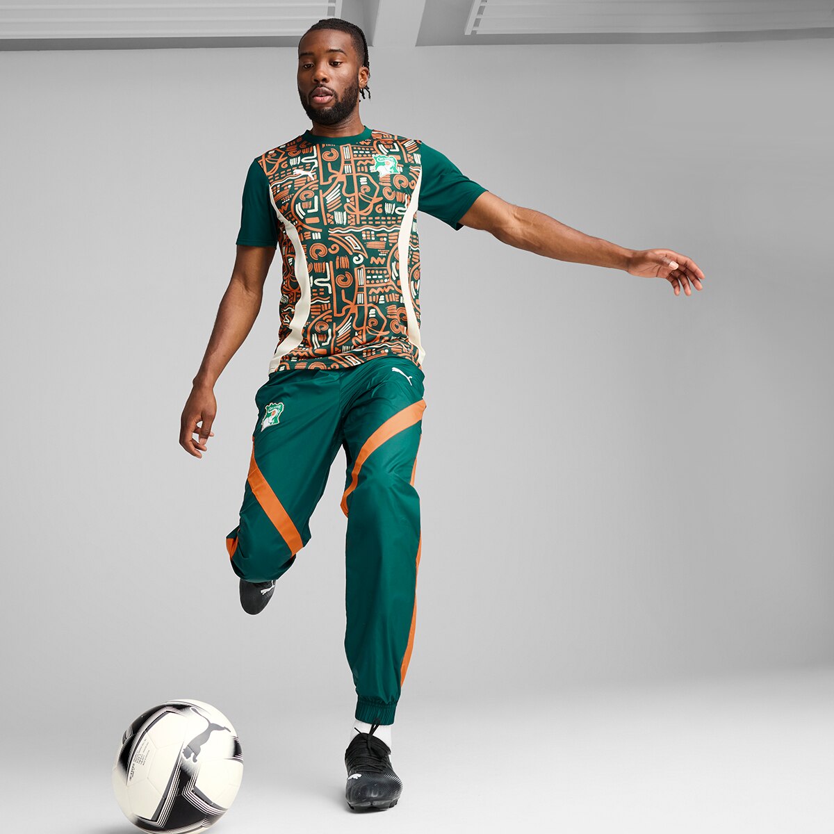 T-shirt de Treino de Homem Costa do Marfim 2024-2025 Laranja-5