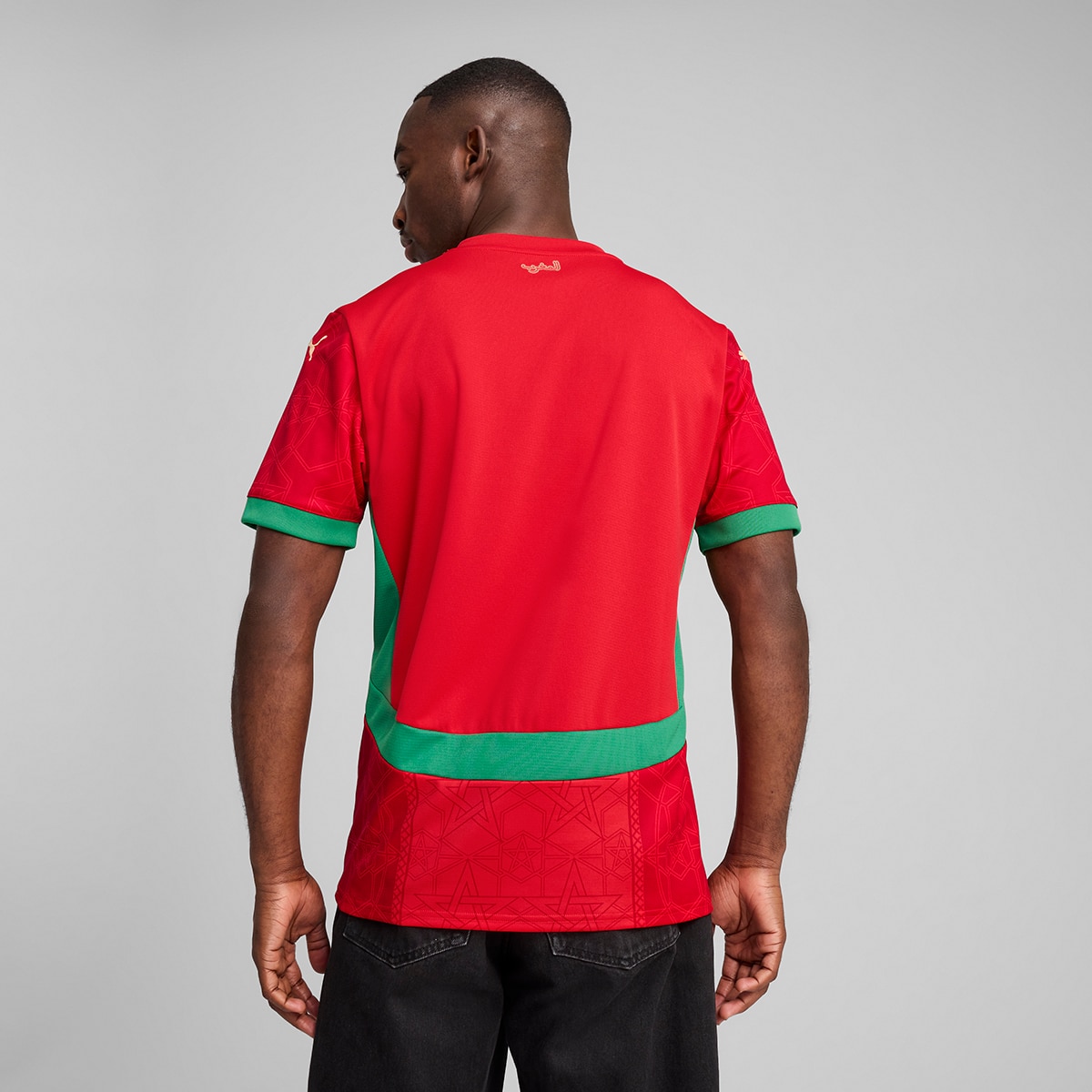 T-shirt de Homem 1.º Equipamento Marrocos FRMF 2024-2025 Vermelho-2