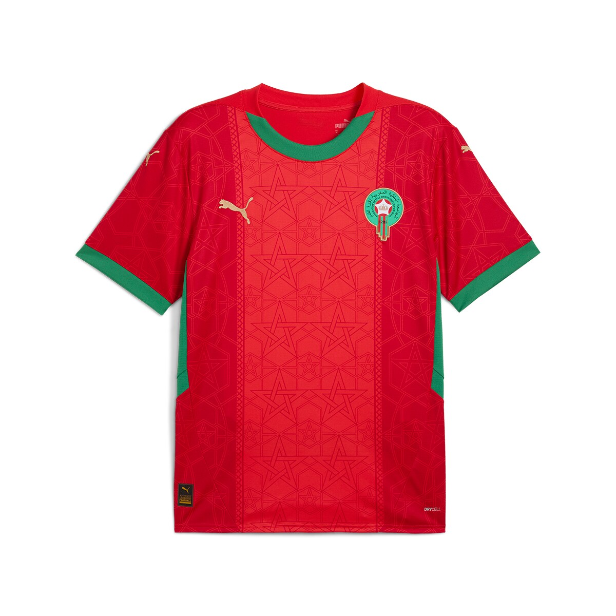 T-shirt de Homem 1.º Equipamento Marrocos FRMF 2024-2025 Vermelho-6
