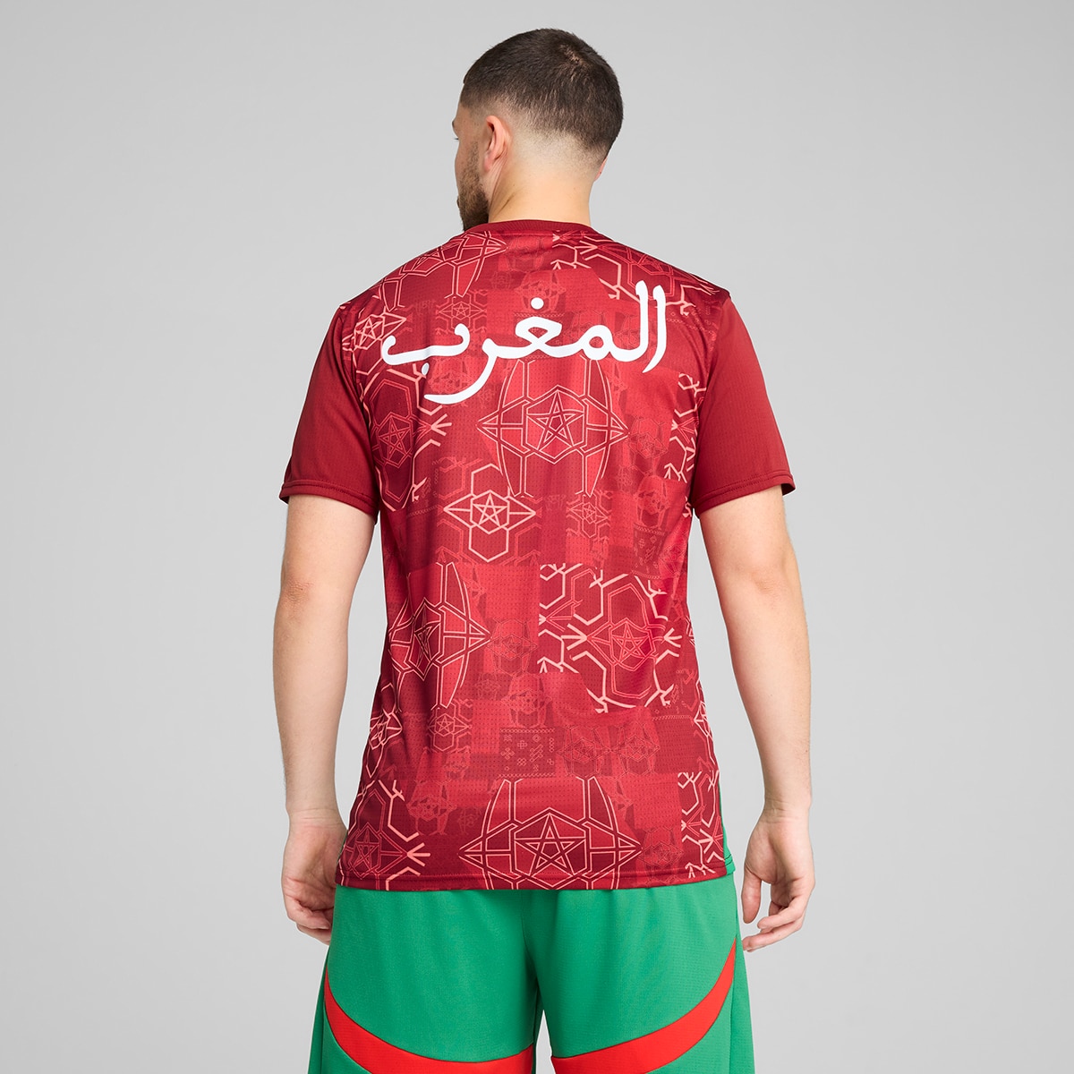 T-shirt de Treino de Homem Marrocos FRMF 2024-2025 Vermelho-2