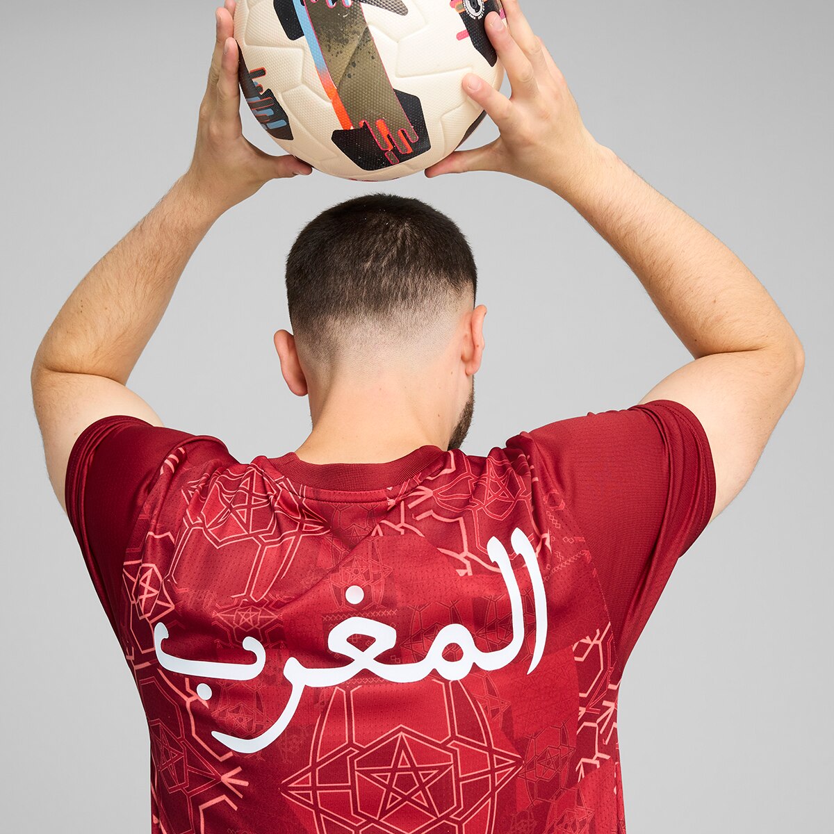 T-shirt de Treino de Homem Marrocos FRMF 2024-2025 Vermelho-3