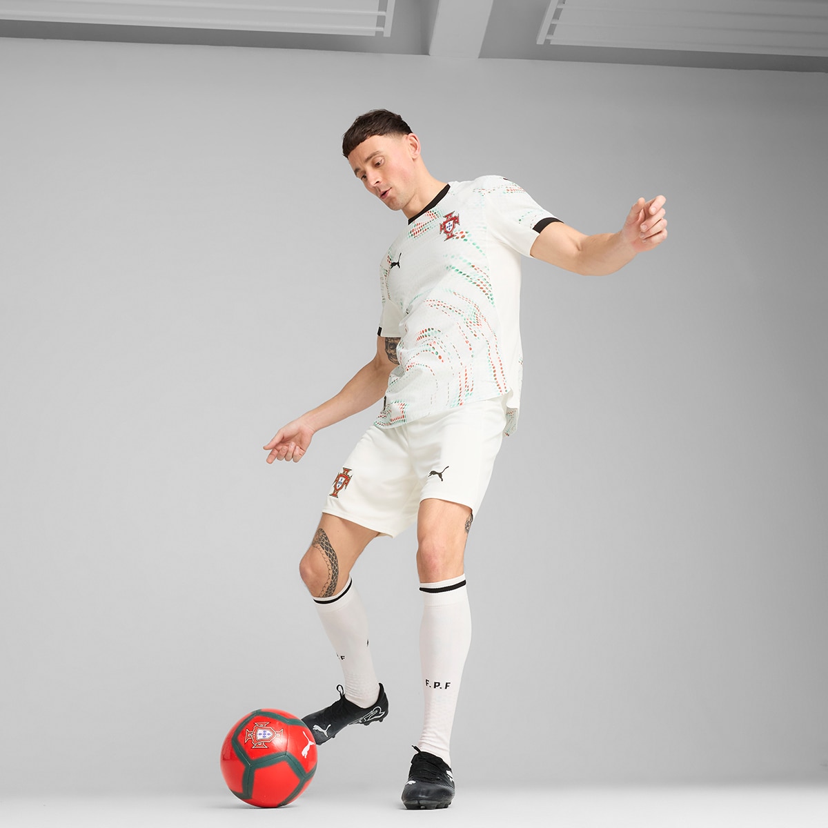 Calções de Homem Seleção de Portugal FPF Branco-5