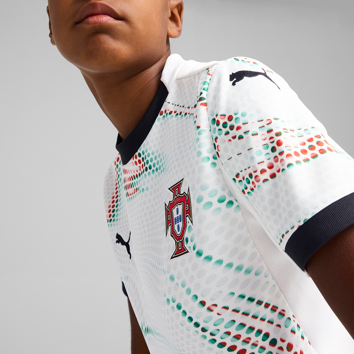 T-shirt de Criança 2.º Equipamento Portugal FPF Branco-3