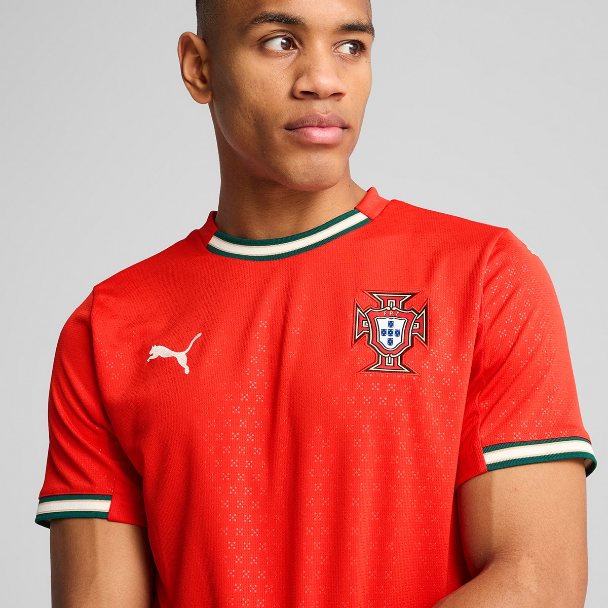 T-shirt de Homem 1.º Equipamento Portugal FPF Vermelho-3