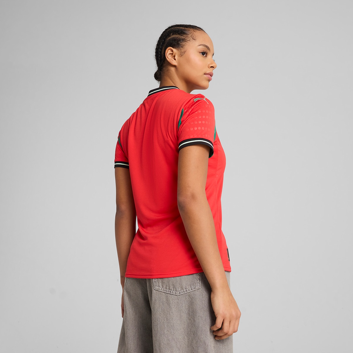 T-shirt de Mulher 1.º Equipamento Portugal FPF Vermelho-2
