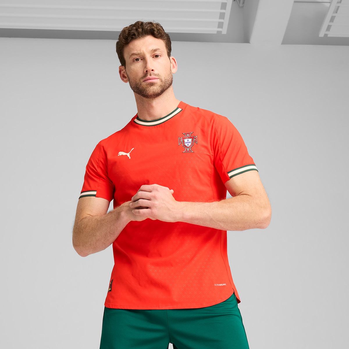 T-shirt de Homem 1.º Equipamento Portugal FPF Vermelho-1