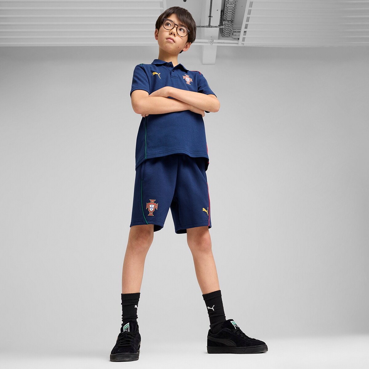 Calções de Criança Seleção de Portugal FPF Azul-4