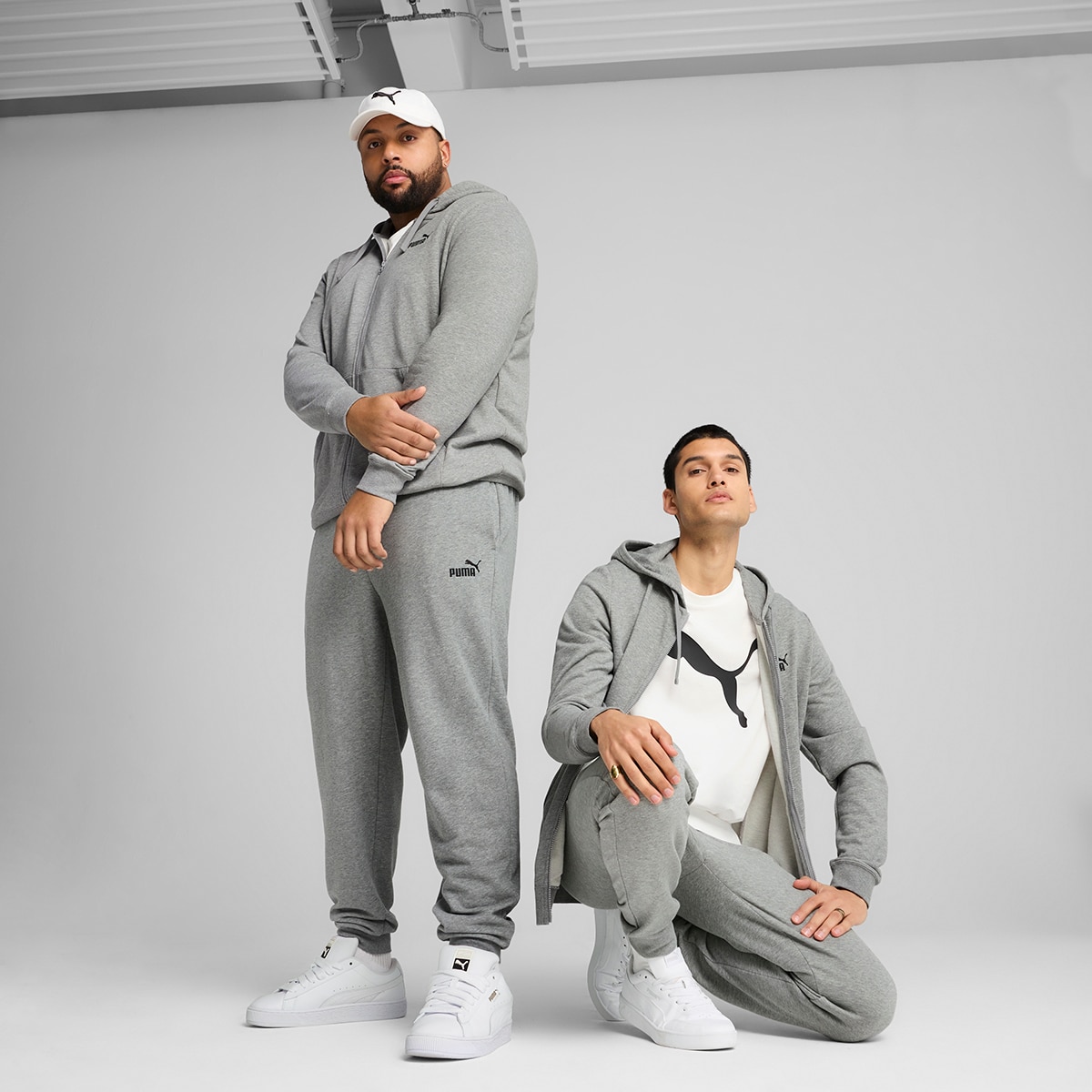 Calças de Homem ESS No. 1 Logo Slim Sweatpants TR cl Cinzento-1