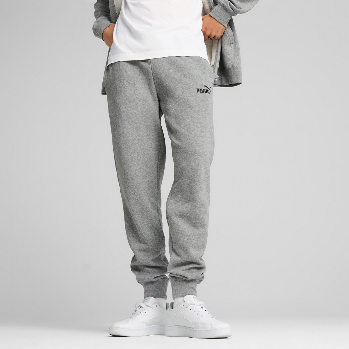 Calças de Homem ESS No. 1 Logo Slim Sweatpants TR cl Cinzento-2