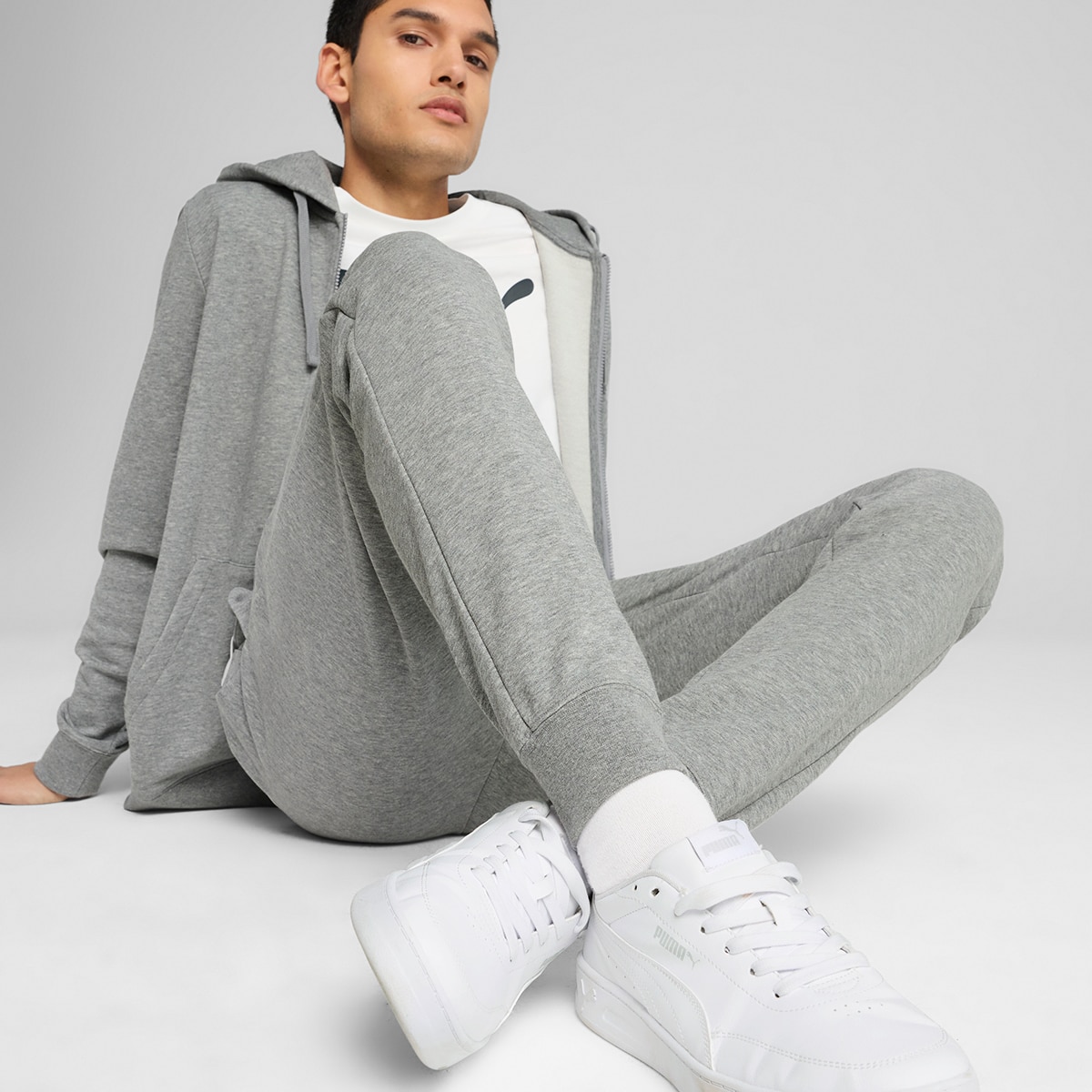 Calças de Homem ESS No. 1 Logo Slim Sweatpants TR cl Cinzento-3