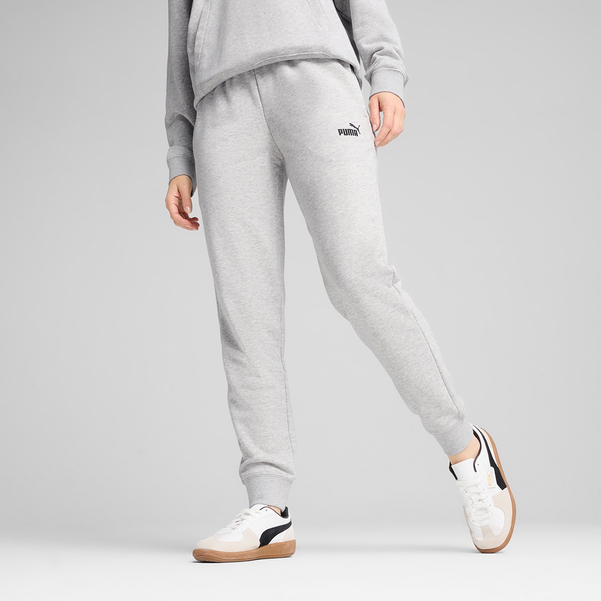 Calças de Mulher ESS Small No. 1 Logo Sweatpants TR cl Cinzento-5