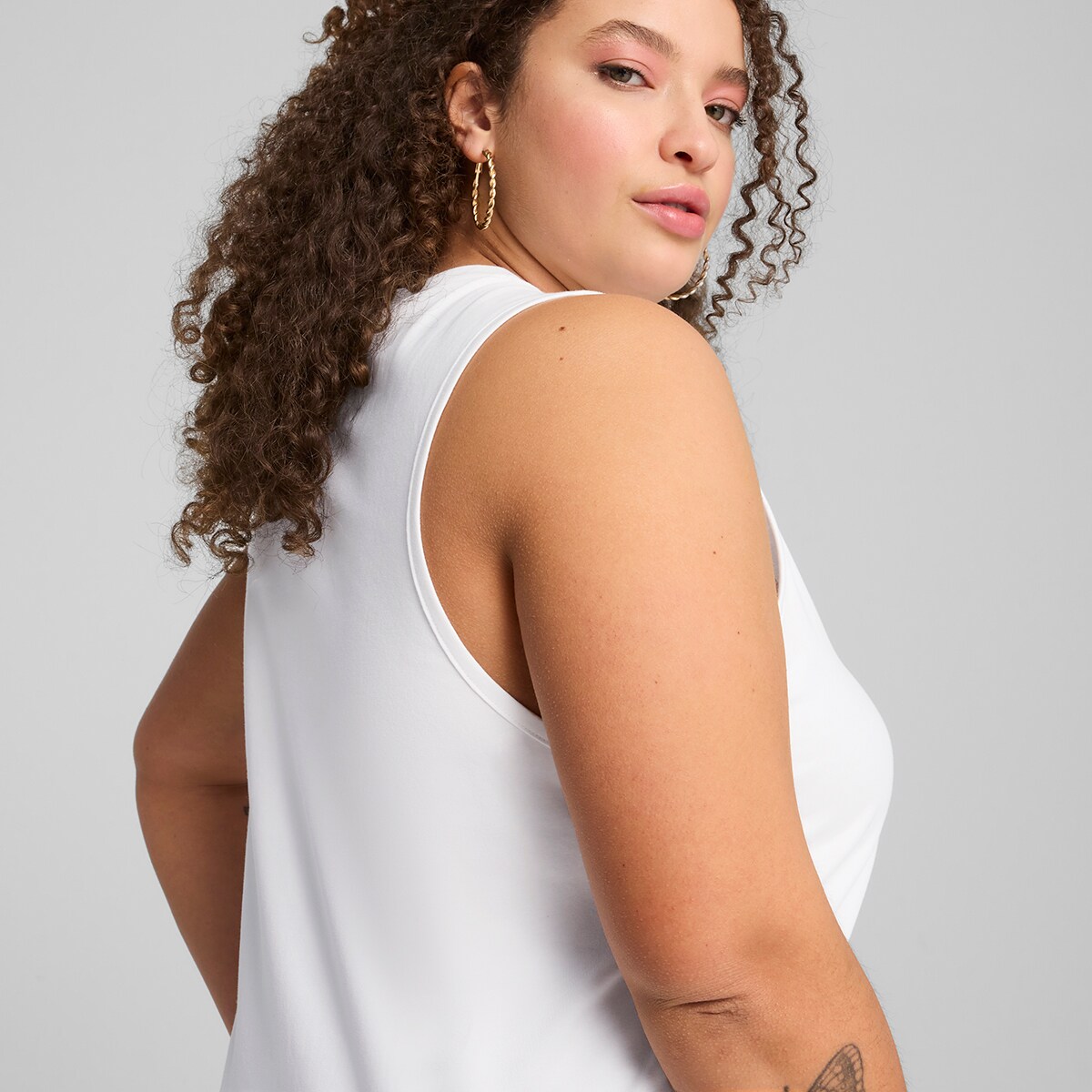 T-shirt sem Mangas de Mulher ESS No. 1 Logo Slim Tank Branco-5