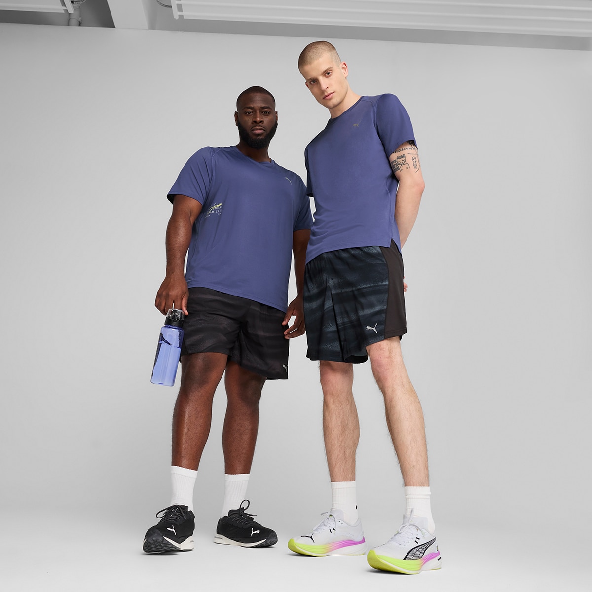 Calções de Homem M Run Velocity AOP 7" SHORT Preto-1