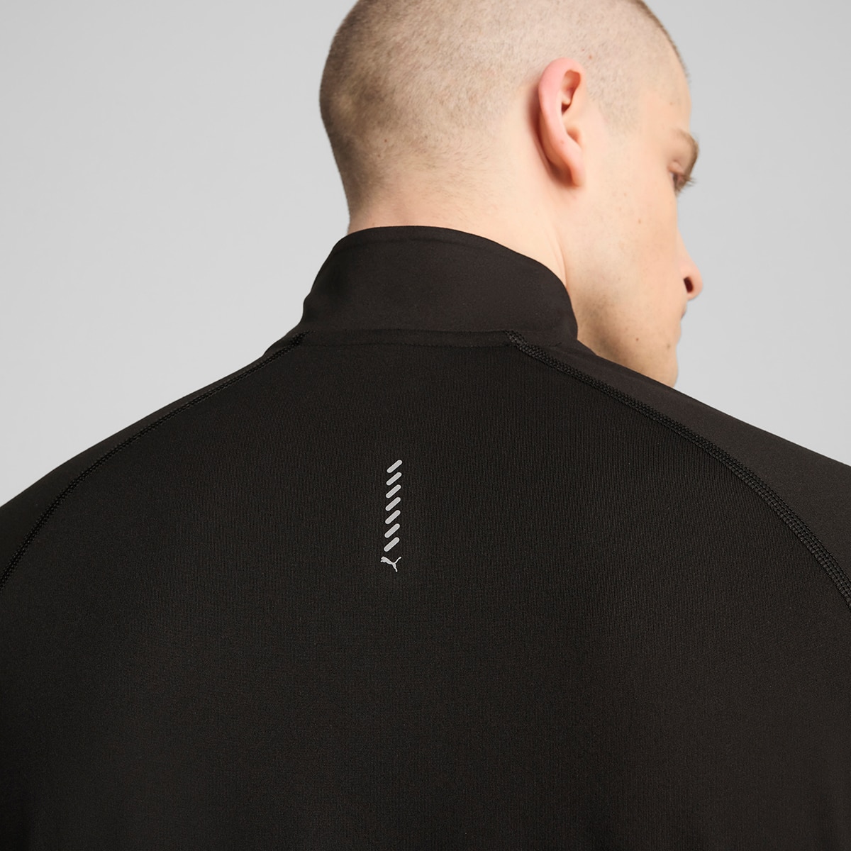 Sweatshirt de Homem M Run Velocity Cloudspun 1/4 ZIP Preto-4
