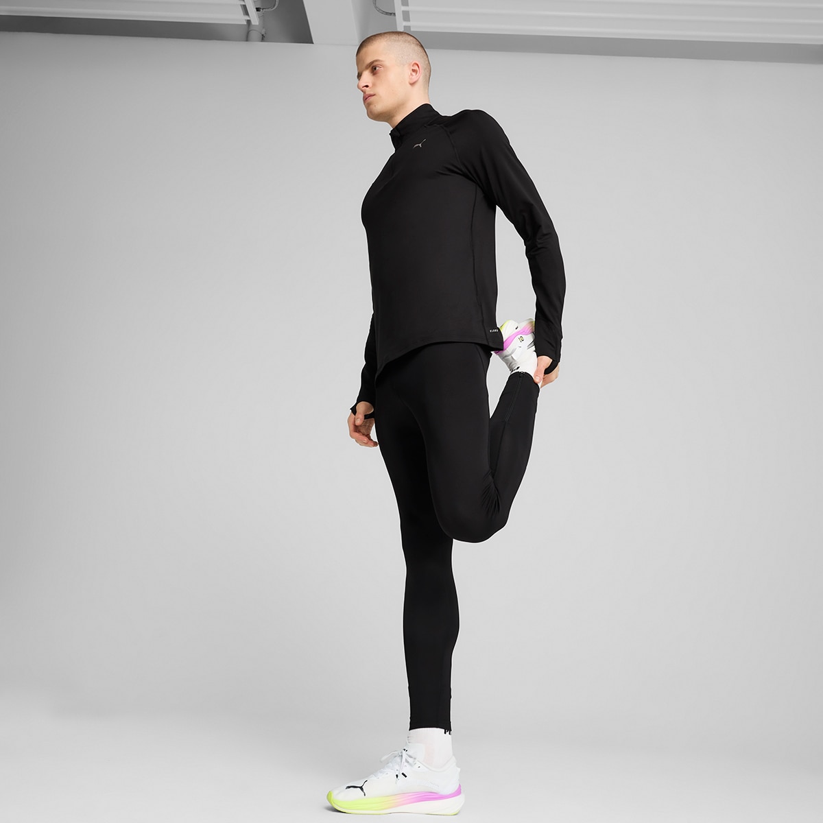 Sudadera de hombre M RUN VELOCITY CLOUDSPUN 1/4 ZIP Puma Negro