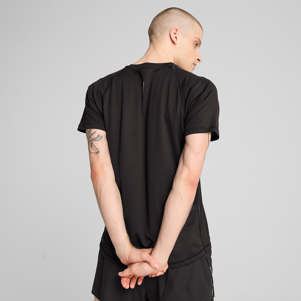 T-shirt de Homem M Run Velocity Tee (Poly) Preto-2