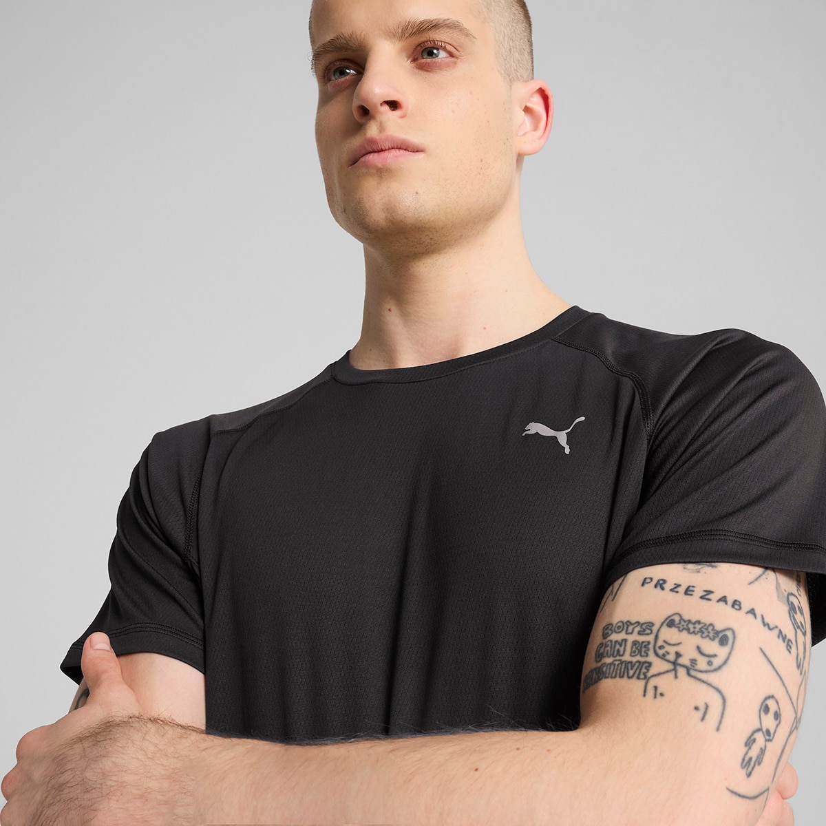 T-shirt de Homem M Run Velocity Tee (Poly) Preto-3