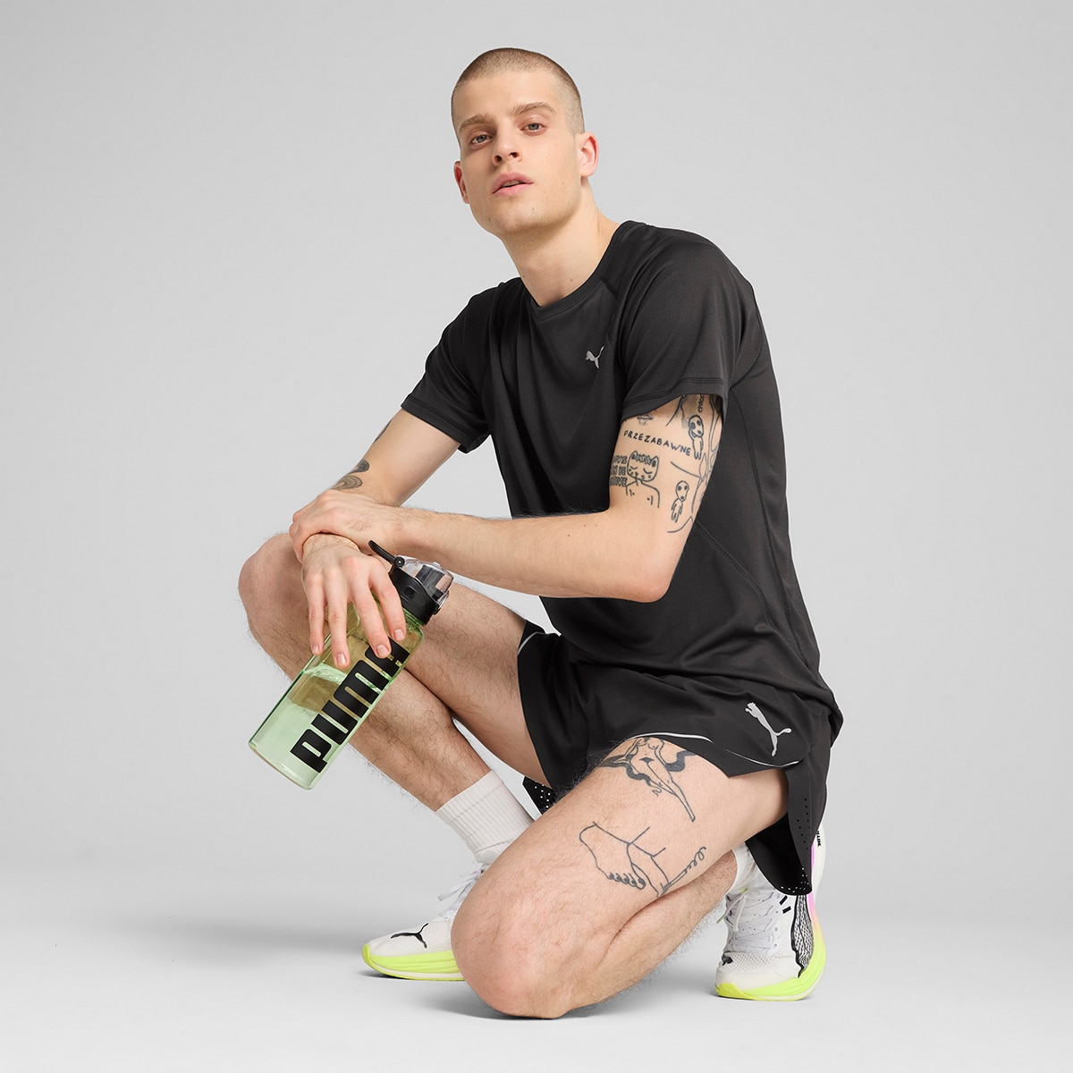 T-shirt de Homem M Run Velocity Tee (Poly) Preto-5