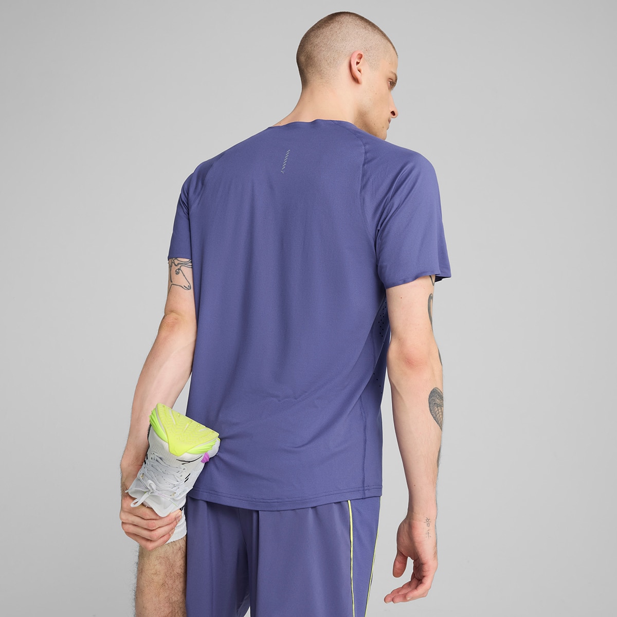 T-shirt de Homem M Run Cloudspun Tee? Puma Azul-2