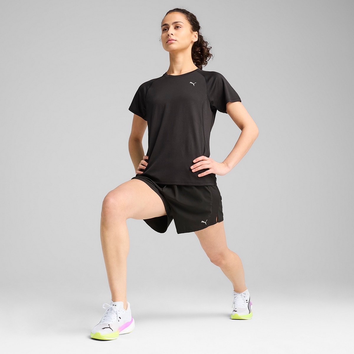 T-shirt de Mulher W Run Velocity Tee (Poly) Preto-3