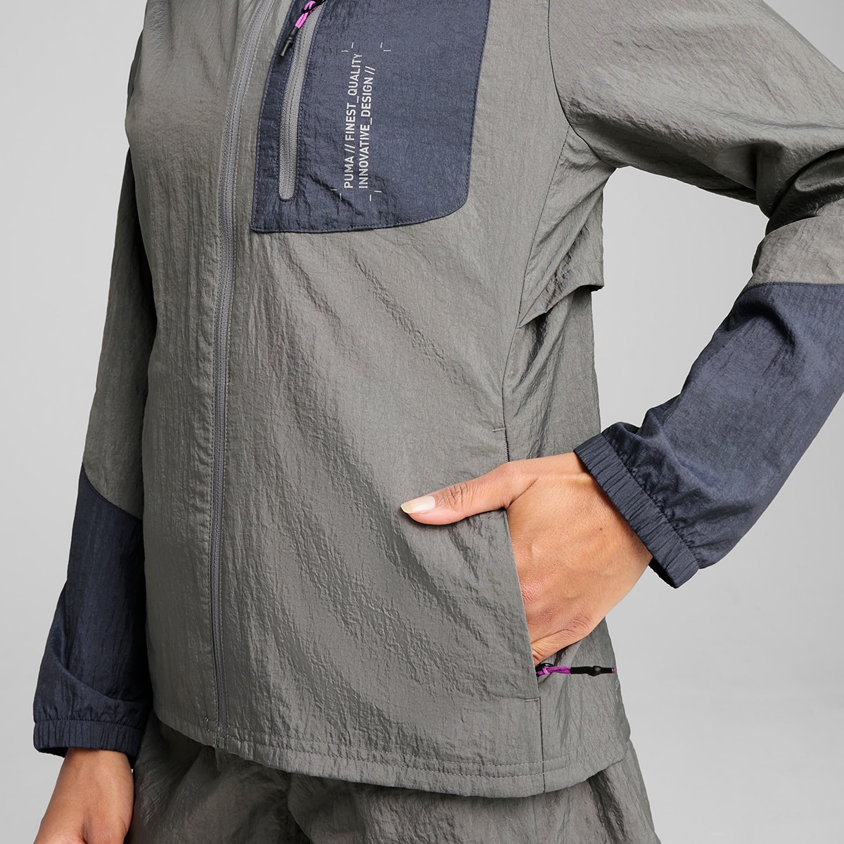 Casaco de Mulher W Seasons Windcell Jacket Cinzento-4