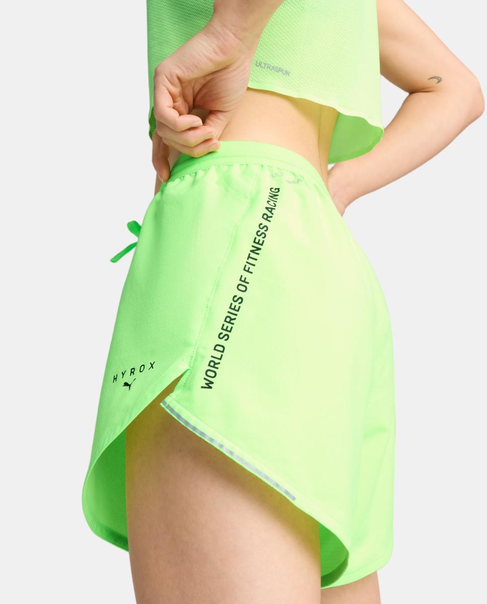 Calções de Mulher W x Hyrox Ultraweave Velocity 4" Short Verde-2