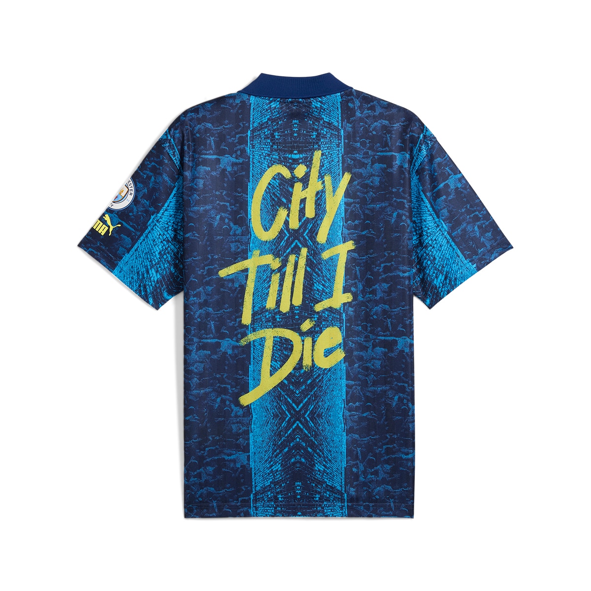 T-shirt de Homem MCFC ftblNRGY+ Retro Jersey Azul-7