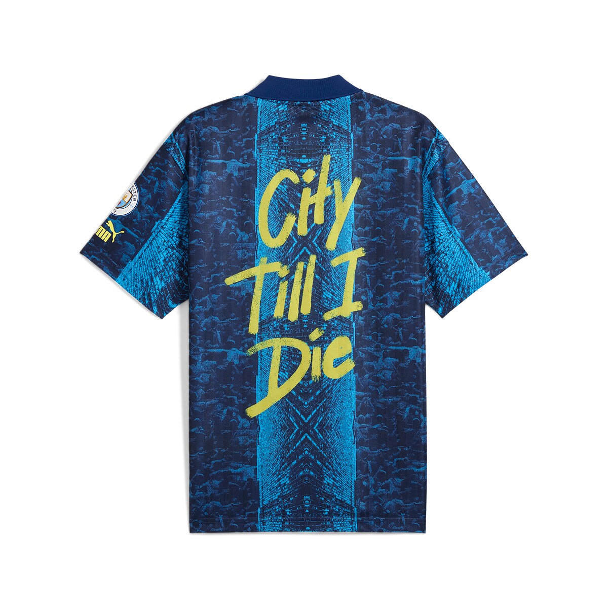 T-shirt de Homem MCFC ftblNRGY+ Retro Jersey Azul-7