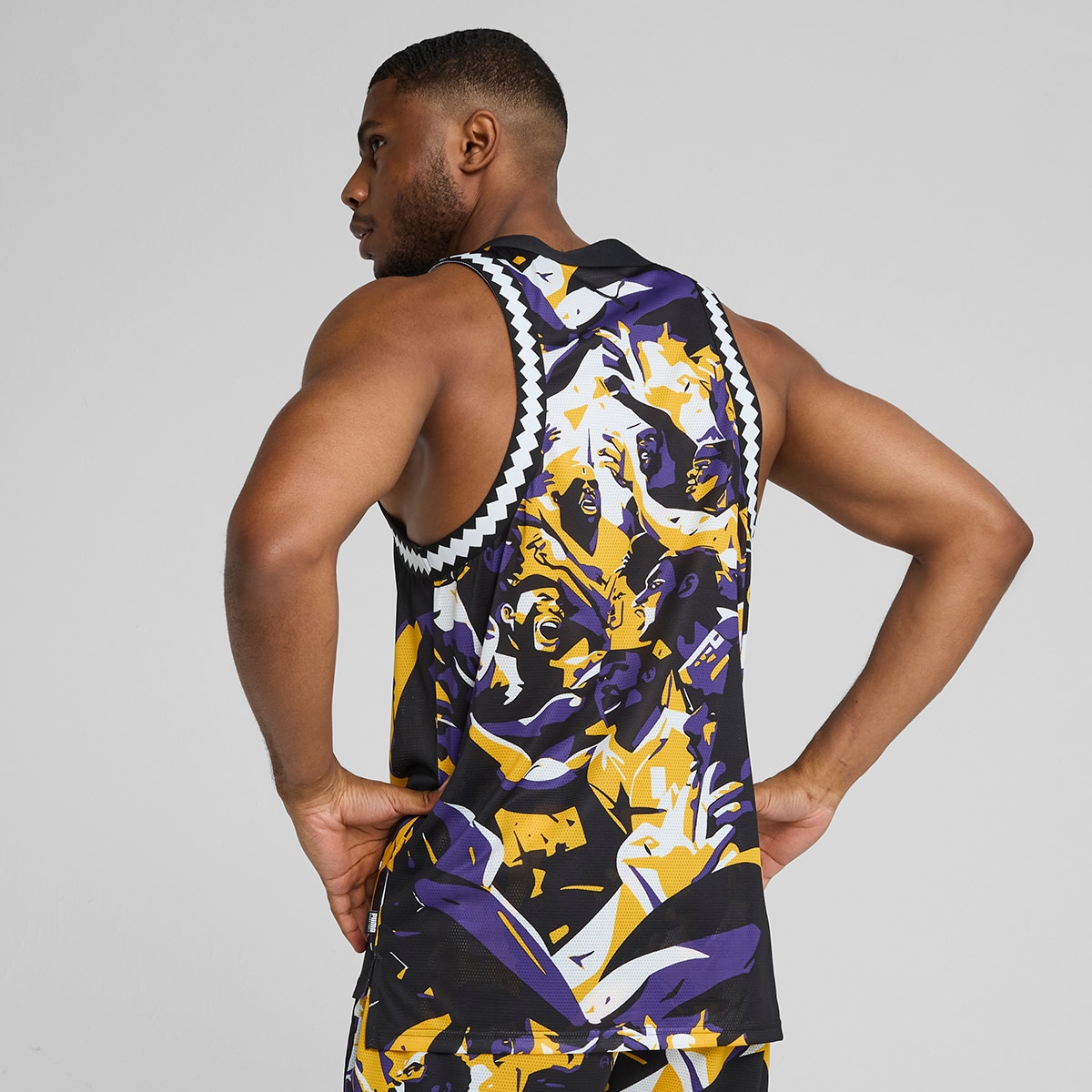 T-shirt sem Mangas de Homem Rival Rage AOP Mesh Tank Roxo-2