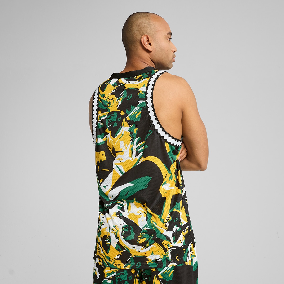 T-shirt sem Mangas de Homem Rival Rage AOP Mesh Tank Preto-2