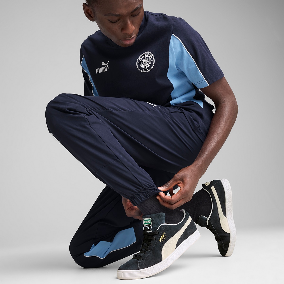 Calças de Homem MCFC ftblARCHIVE Pant Azul-3