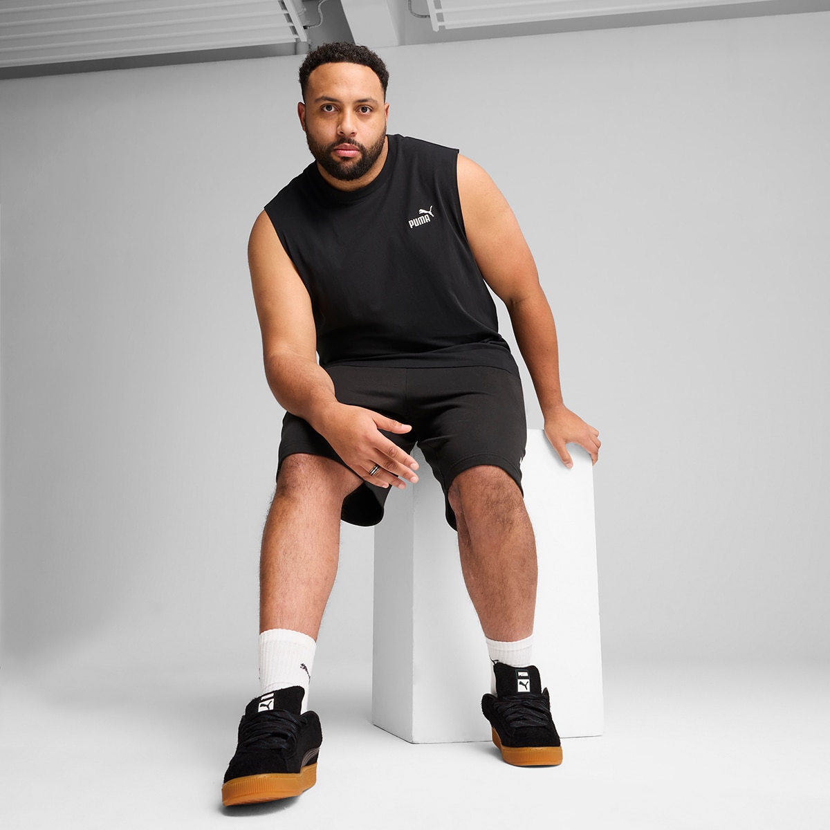 T-shirt de Homem ESS No. 1 Logo Sleeveless Tee Preto-2
