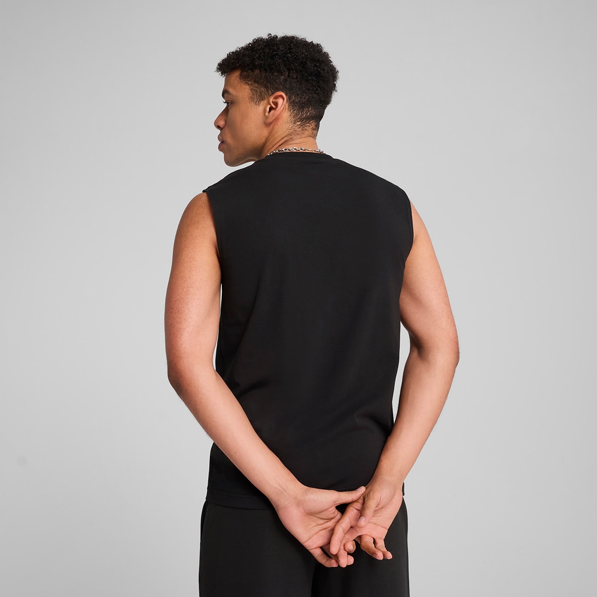 T-shirt de Homem ESS No. 1 Logo Sleeveless Tee Preto-3