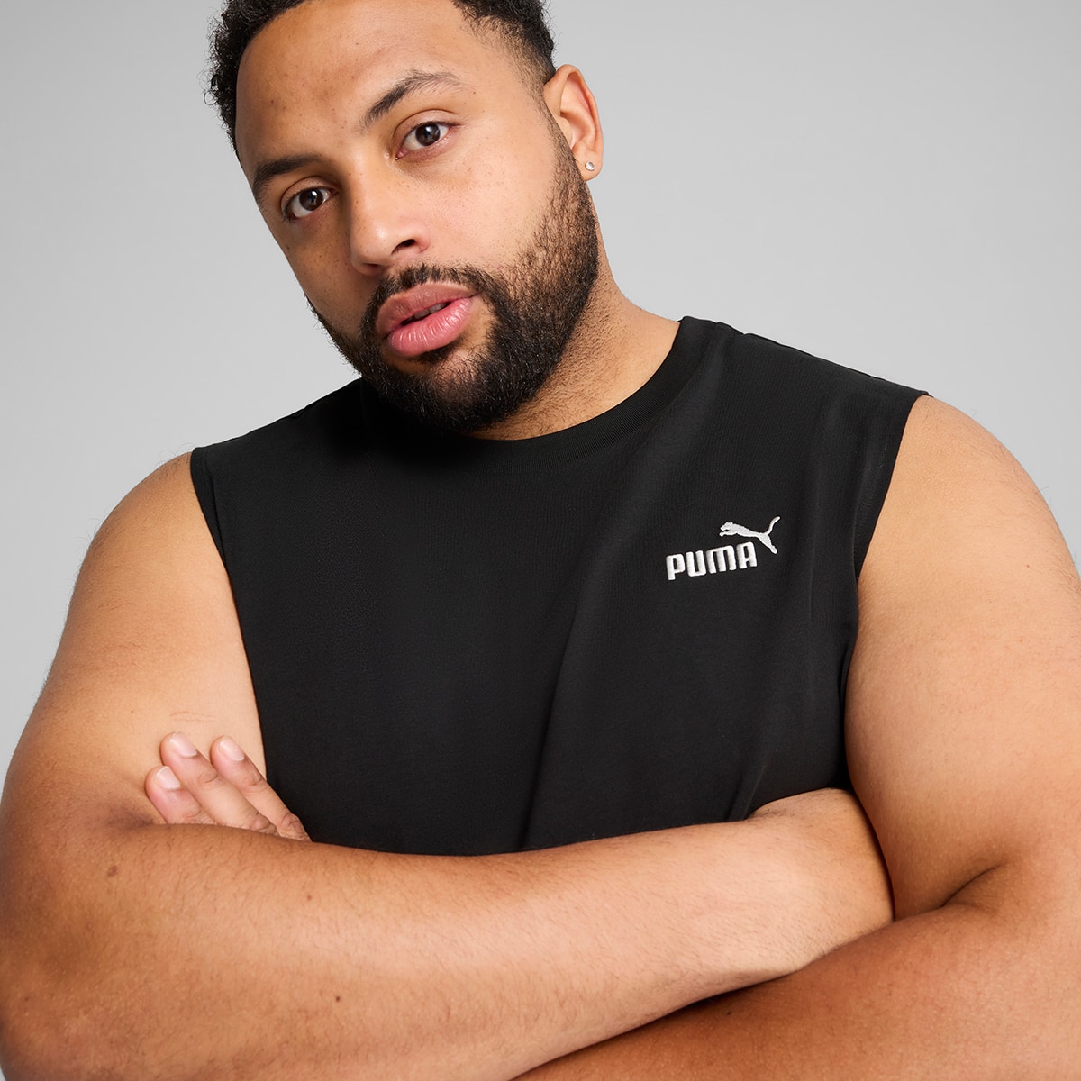 T-shirt de Homem ESS No. 1 Logo Sleeveless Tee Preto-4