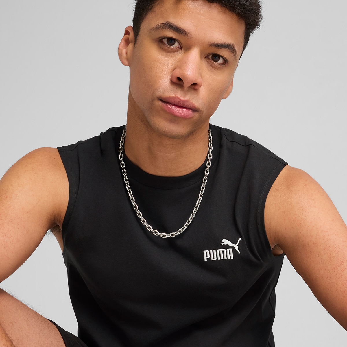 T-shirt de Homem ESS No. 1 Logo Sleeveless Tee Preto-5
