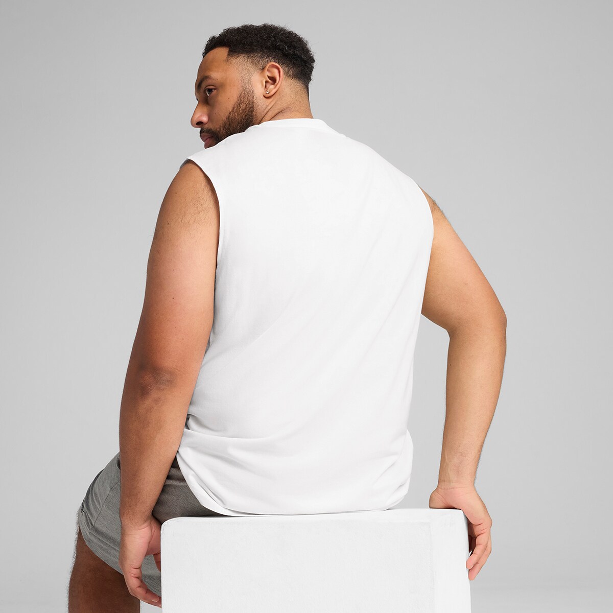 T-shirt de Homem ESS No. 1 Logo Sleeveless Tee Branco-3