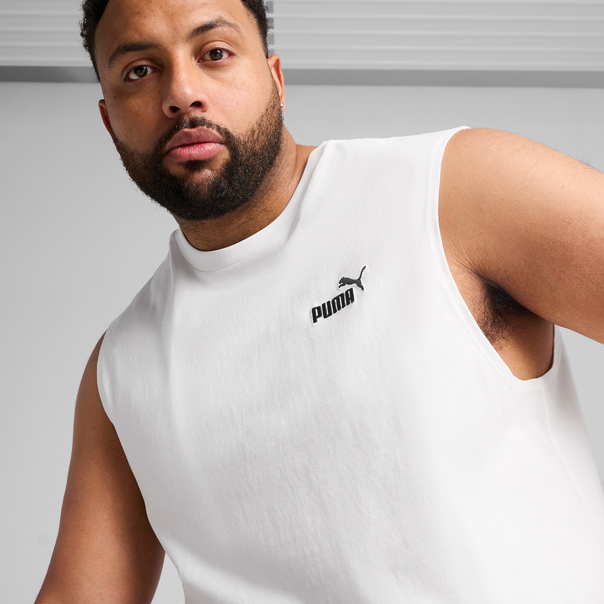T-shirt de Homem ESS No. 1 Logo Sleeveless Tee Branco-4