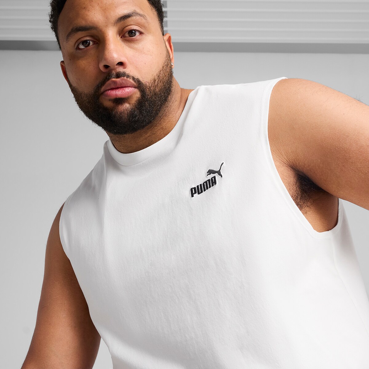 T-shirt de Homem ESS No. 1 Logo Sleeveless Tee Branco-4