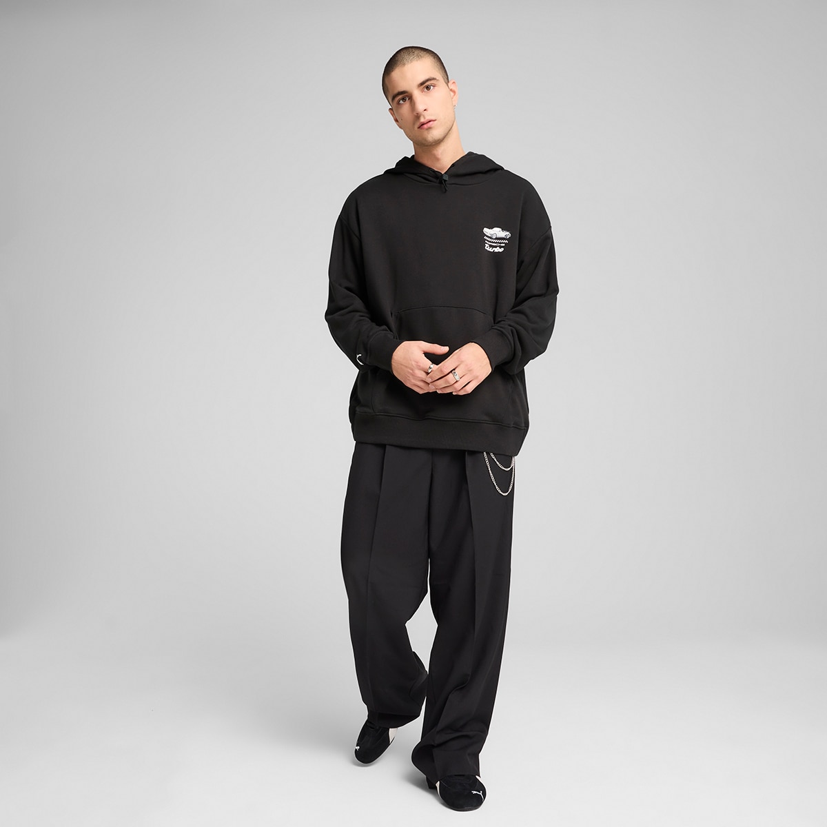 Sweatshirt de Homem PL Graphic Hoodie Preto-5