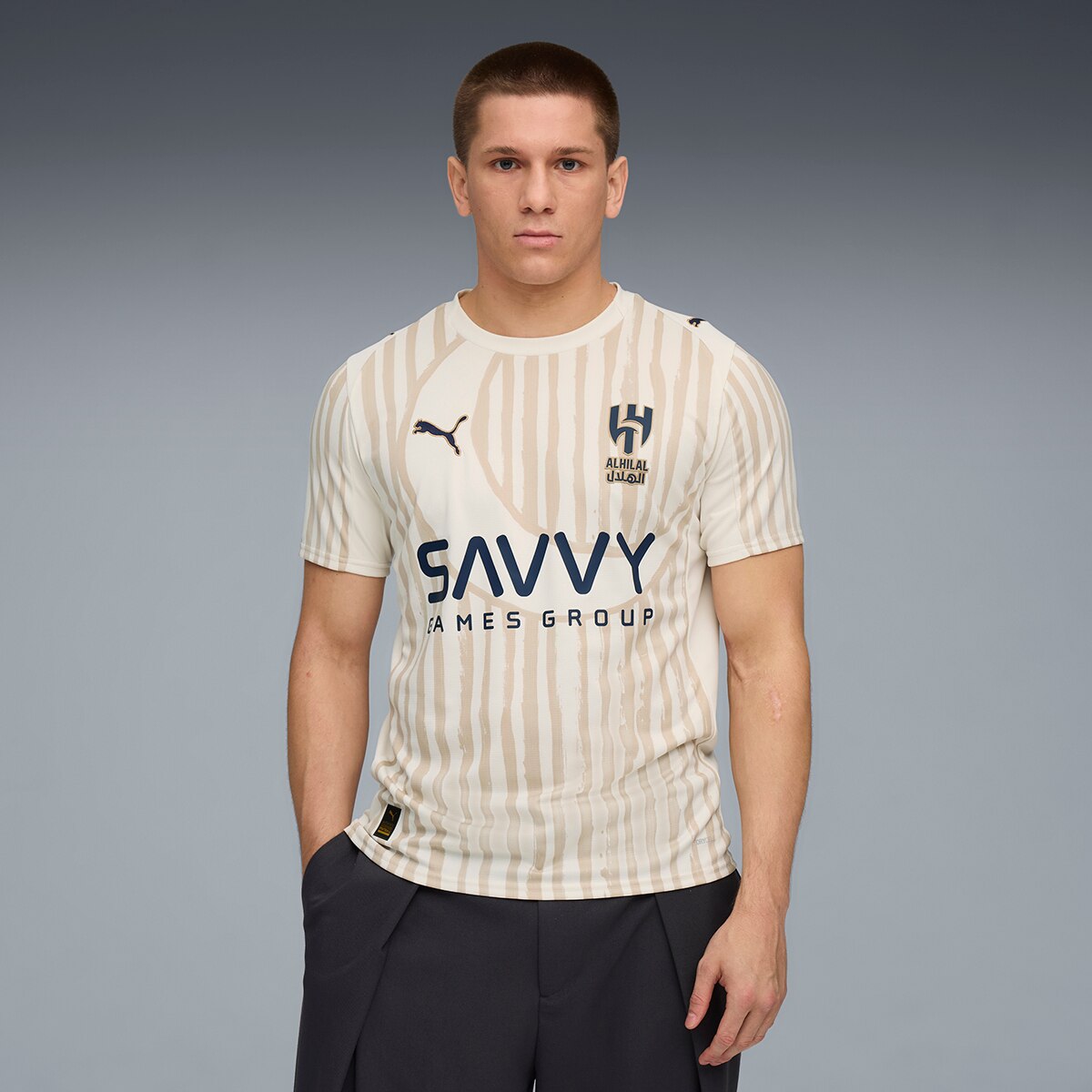 T-shirt de Futebol de Homem Kidsuper AHSFC Jersey Réplica Branco-1