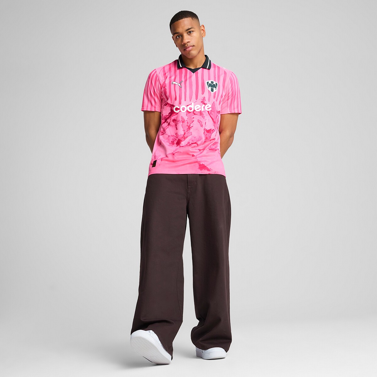 T-shirt de Futebol de Homem Kidsuper MTY Jersey Réplica Rosa-5